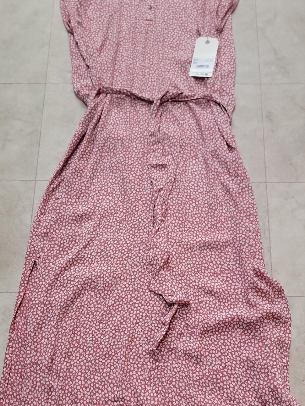 Billabong Lovely Ways  Dusty Pink & White  Dress - Picture 12 of 15